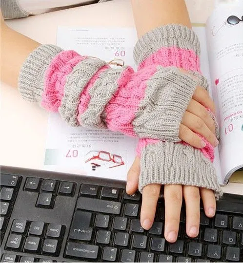 Moda invierno sin dedos del brazo Wramers Mitten guantes largos ... Moda invierno sin dedos del brazo Wramers Mitten guantes largos ...