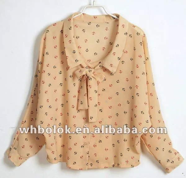 Moda occidental de blusas en chifon para la muchacha ...