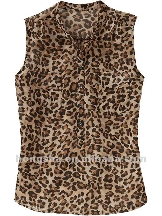 Moda occidental de blusas en chifon para la muchacha ...
