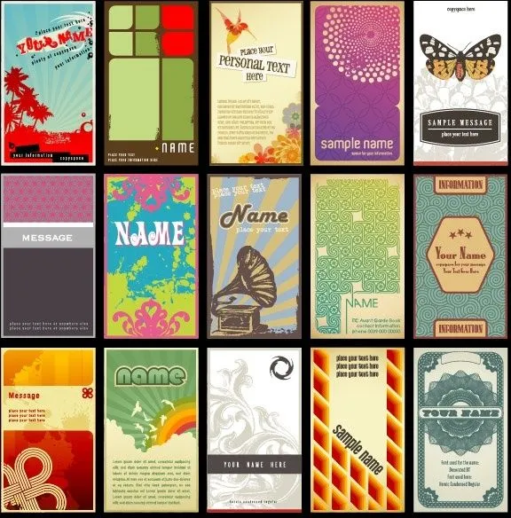 Moda tarjetas vector Vector misceláneos - vectores gratis para su ...