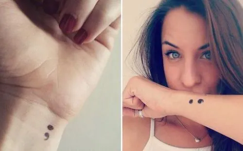 La moda de los tatuajes de punto y coma tiene una explicación ... La moda de los tatuajes de punto y coma tiene una explicación ...