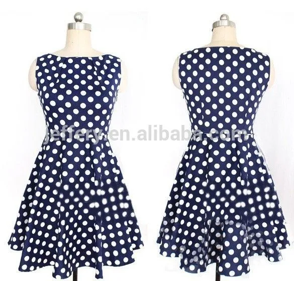 Moda el vestido informal de puntos para la mujer últimas casual ... Moda el vestido informal de puntos para la mujer últimas casual ...