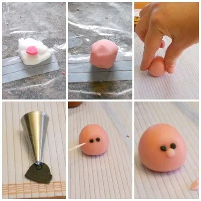 Modelado fondant - Animador de circo ~ Pasteles de colores