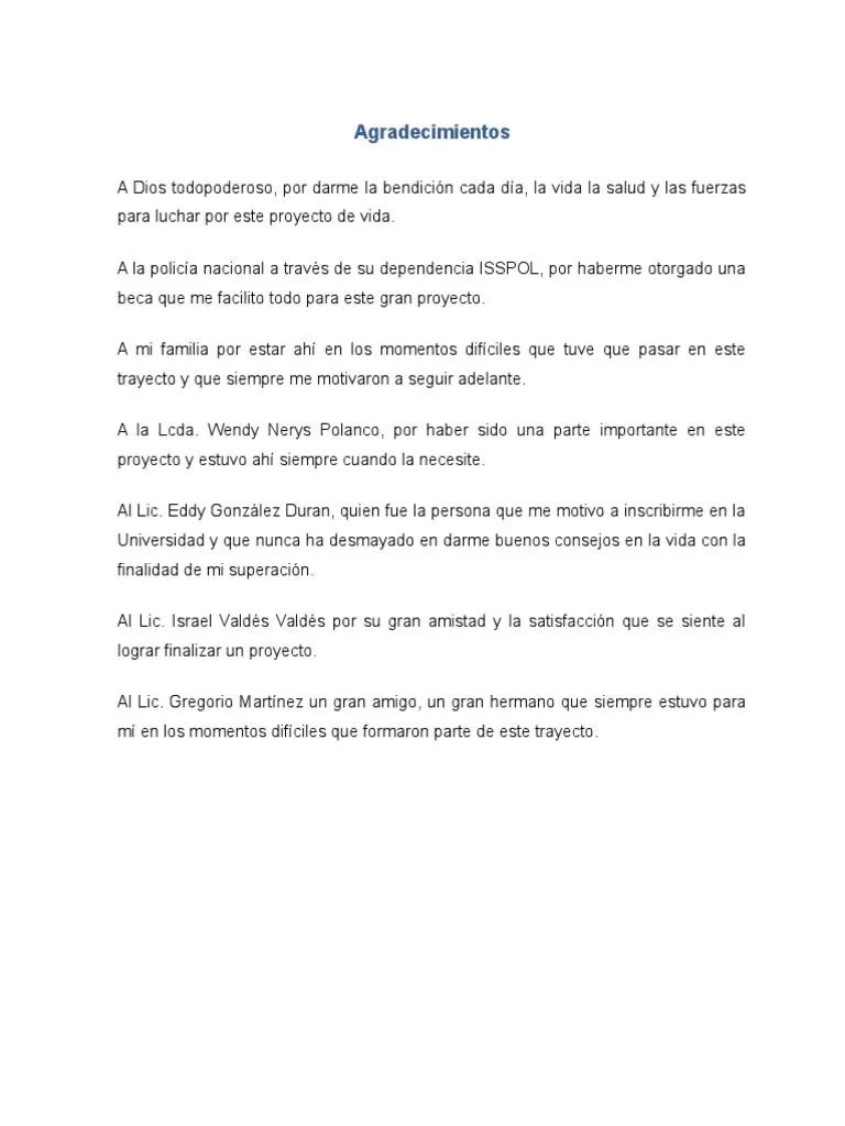 Modelo de Agradecimiento y Dedicatoria para Monografias | PDF