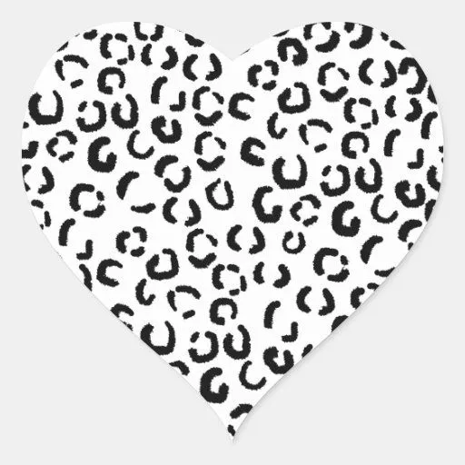 Modelo blanco y negro del estampado leopardo pegatina en forma de ... Modelo blanco y negro del estampado leopardo pegatina en forma de ...