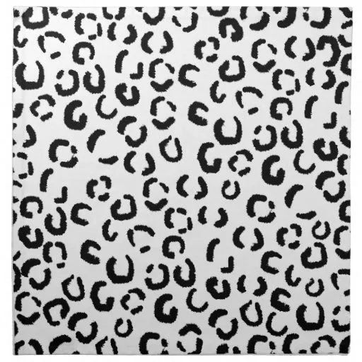 Modelo blanco y negro del estampado leopardo servilleta de papel ... Modelo blanco y negro del estampado leopardo servilleta de papel ...