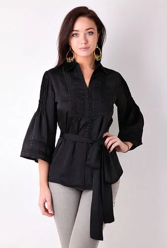 Modelo de blusas de vestir para damas - Imagui