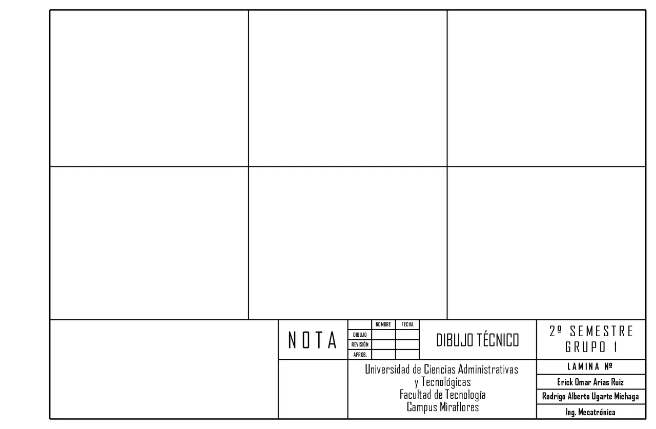Modelo de cajetin para dibujo | Esquemas y mapas conceptuales de Dibujo Técnico | Docsity Modelo de cajetin para dibujo | Esquemas y mapas conceptuales de Dibujo Técnico | Docsity
