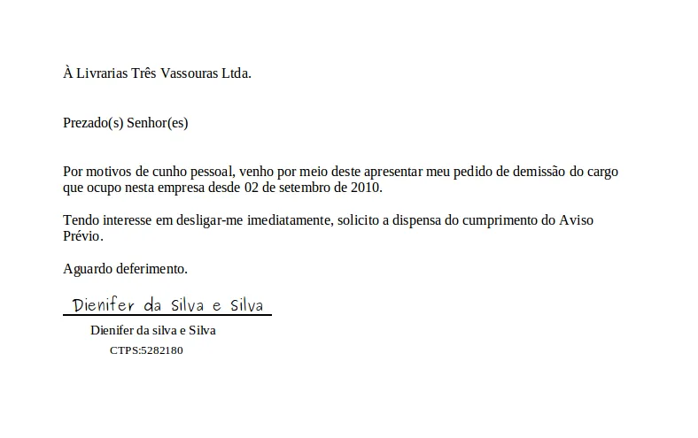Modelo de Carta de Demissão - Como fazer uma? - CURSOS GRATUITOS