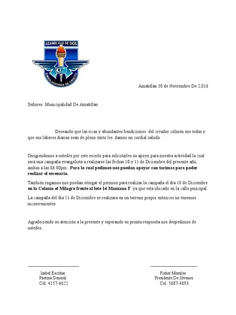Modelo de Carta de Invitacion A Una Campaña Cristiana | PDF Modelo de Carta de Invitacion A Una Campaña Cristiana | PDF