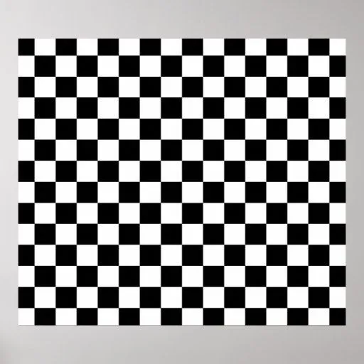 Modelo a cuadros blanco y negro póster | Zazzle Modelo a cuadros blanco y negro póster | Zazzle