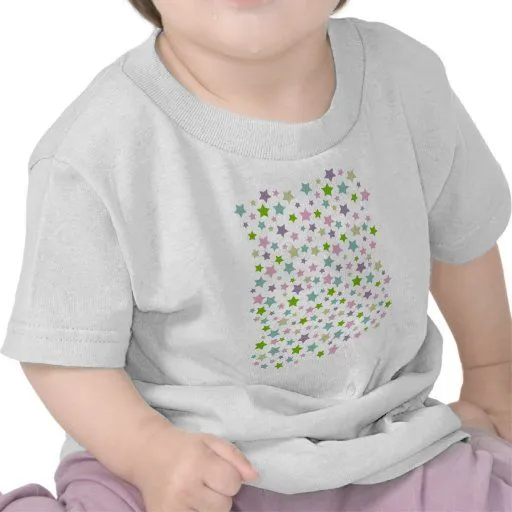 Modelo de estrellas en colores pastel camiseta de Zazzle.
