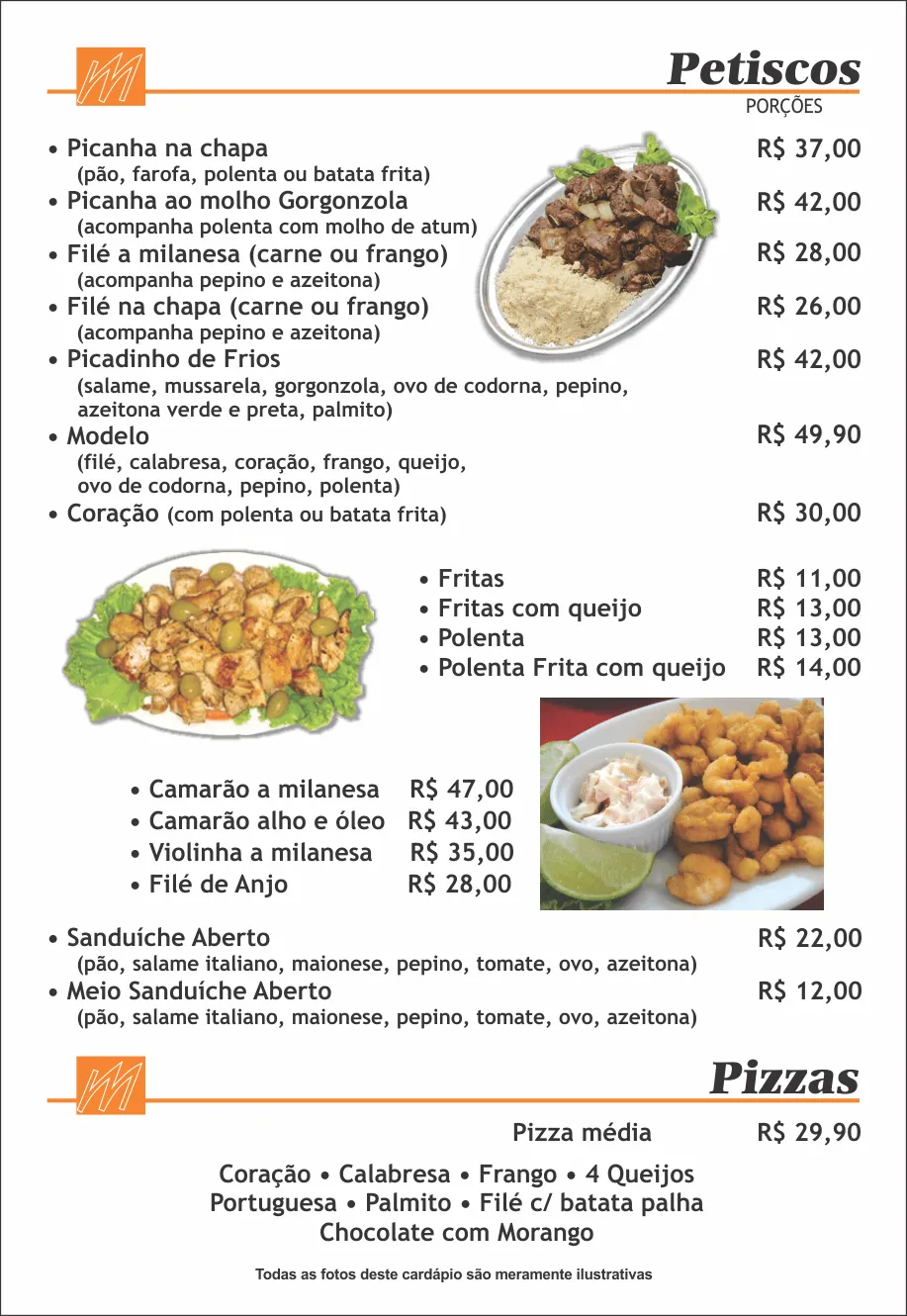 Modelo Express: NOSSO CARDÁPIO