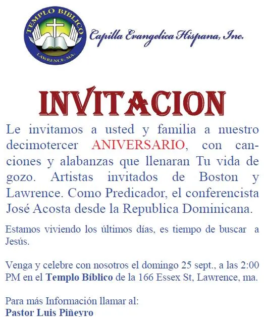 Modelo de invitación de aniversario de iglesia cristiana - Imagui Modelo de invitación de aniversario de iglesia cristiana - Imagui