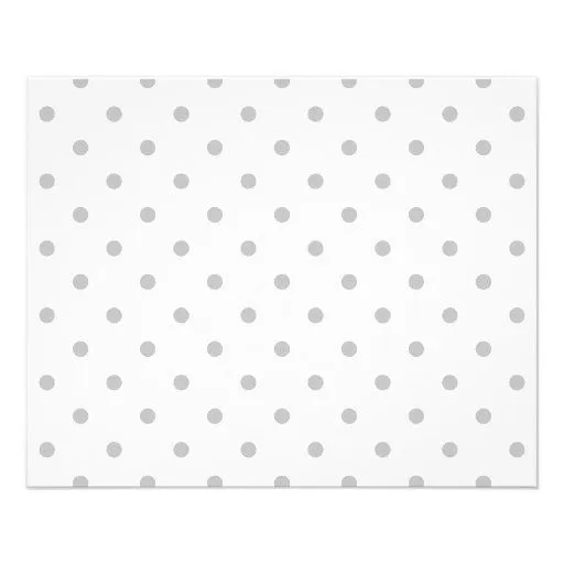 Modelo de lunar gris claro y blanco folleto 11,4 x 14,2 cm | Zazzle