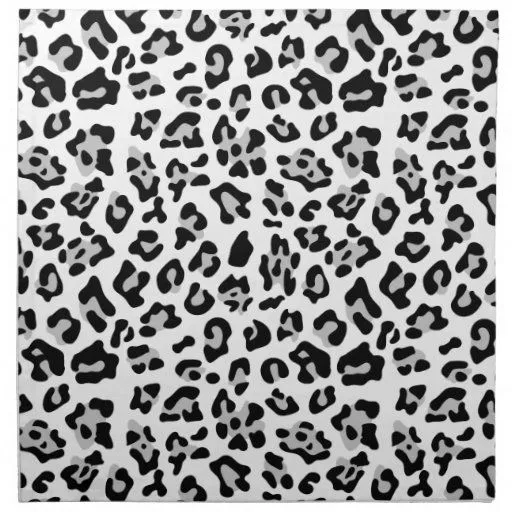 Modelo negro gris del estampado de animales del le servilletas de ... Modelo negro gris del estampado de animales del le servilletas de ...
