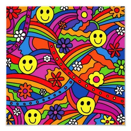 Modelo sonriente del hippy del arco iris y de la f fotografias de ...
