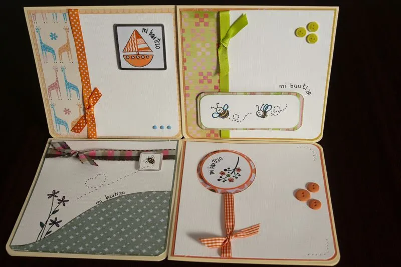 Tarjetas de bautizo en scrapBook - Imagui
