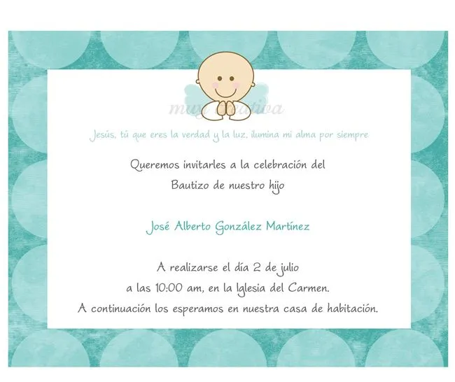 Escritos de la tarjetas de bautismo - Imagui Escritos de la tarjetas de bautismo - Imagui