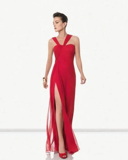 Modelo de vestidos elegantes de color rojo | AquiModa.com ...