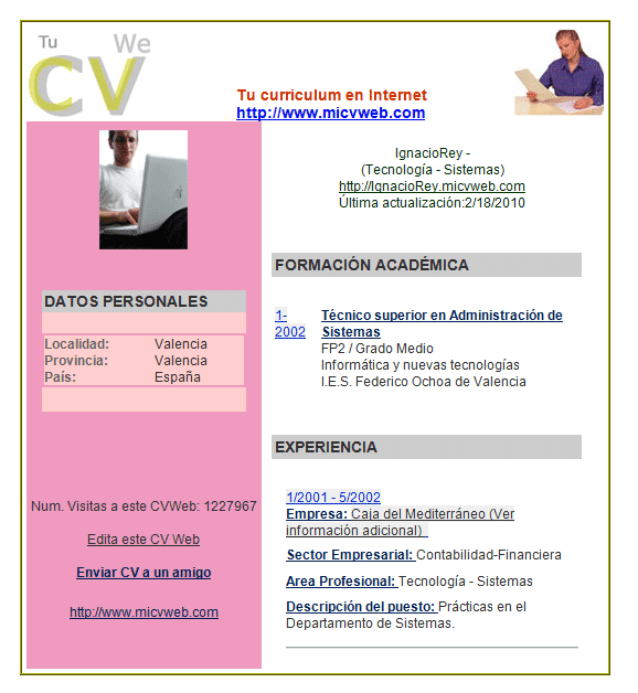 ModeloCurriculumcv1. GRATIS 20 MODELOS CURRICULUM VITAE EN WORD ...