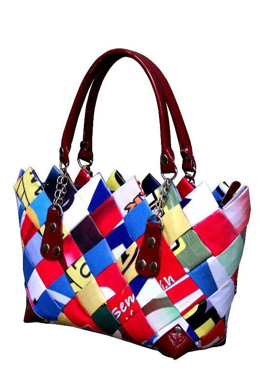 Bolso reciclado/reutilizado de la cartelera-Bolsos Noche ... Bolso reciclado/reutilizado de la cartelera-Bolsos Noche ...