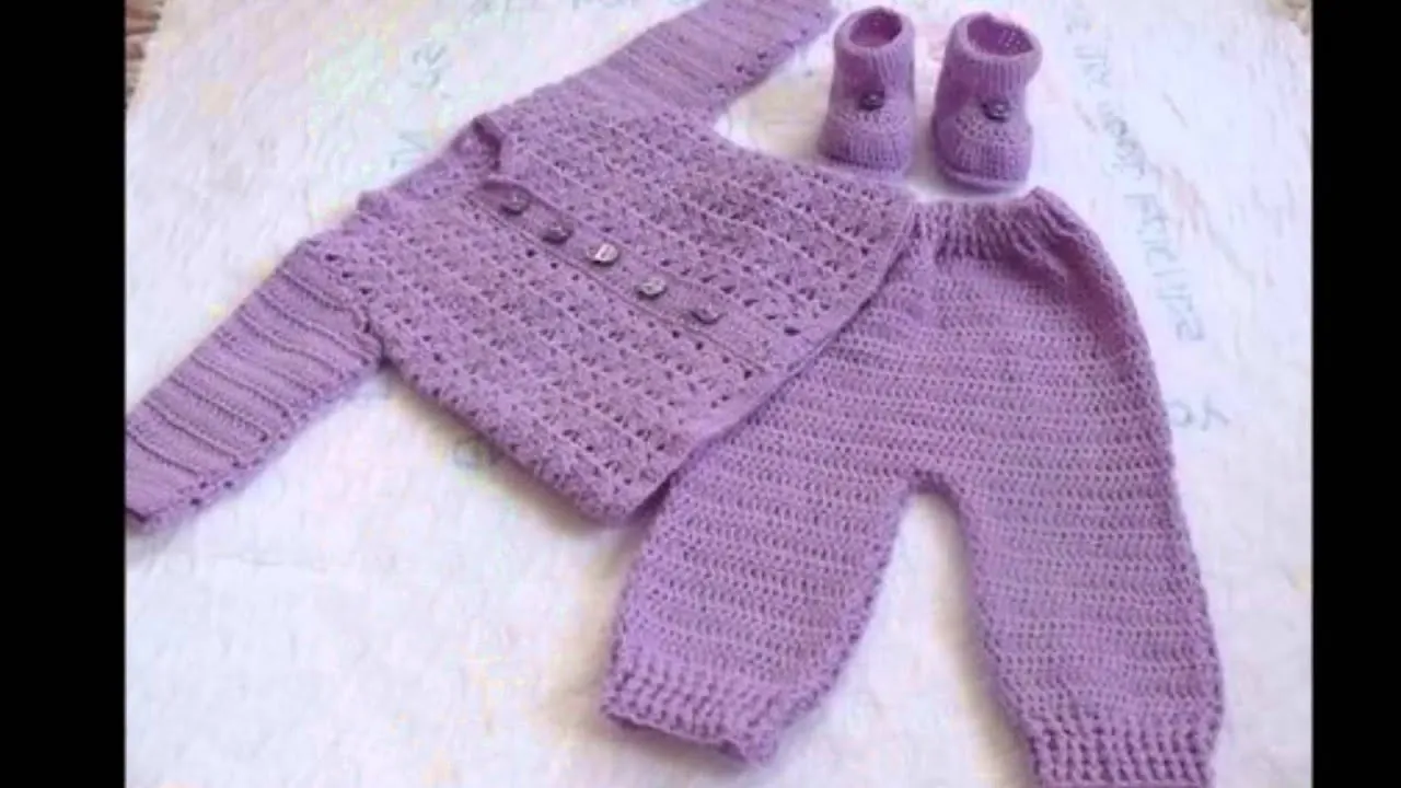 Modelos de chambritas para bebes a crochet - YouTube