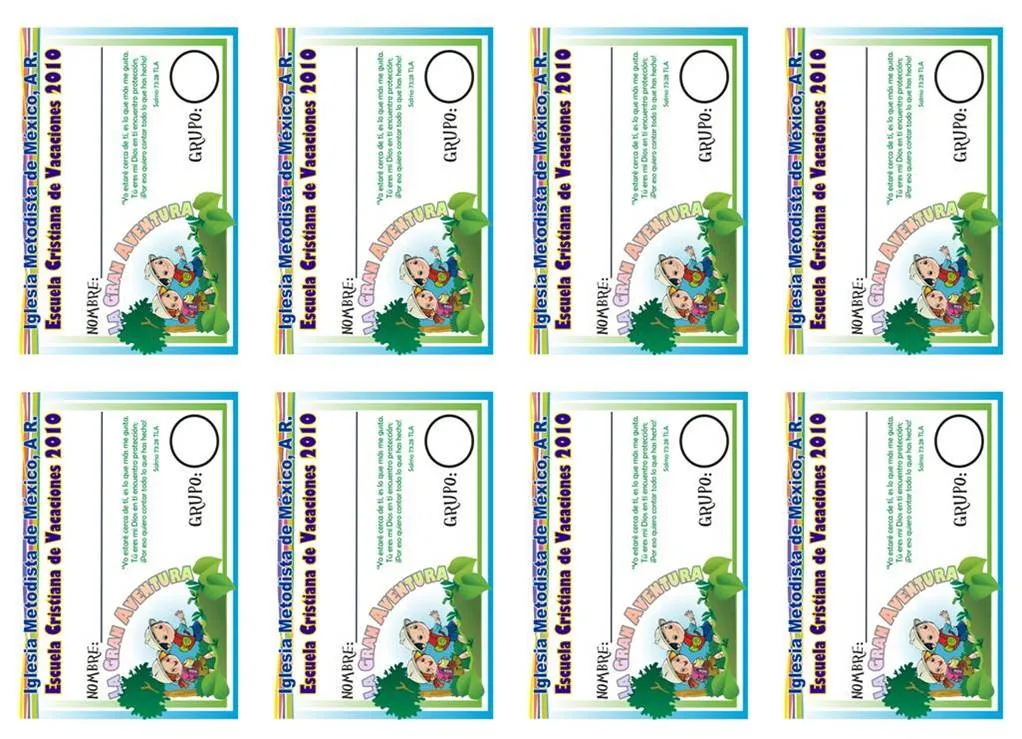 Modelos de credenciales infantiles - Imagui