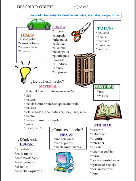 La descripcion para niños de primaria - Imagui