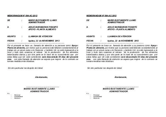 MODELOS DE Memorandum 2014