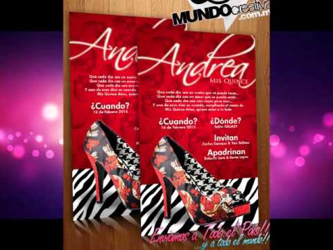 Nuevos Modelos Modernos de Invitaciones de Xv Años 2013. - YouTube