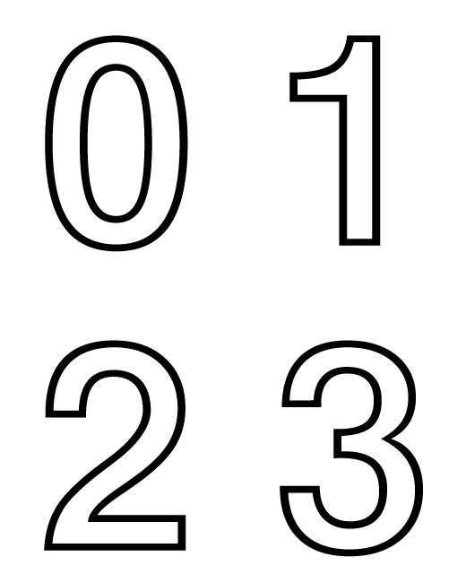 Modelos de números grandes para imprimir - Imagui