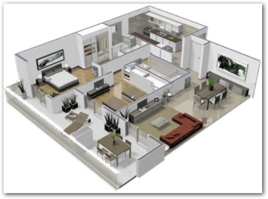 Planos 3D de casas modernas - 18 fotos e imágenes gratis - Imagui
