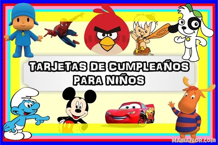 Modelos de Tarjetas de Cumpleaños para Niños ★ para Imprimir ...