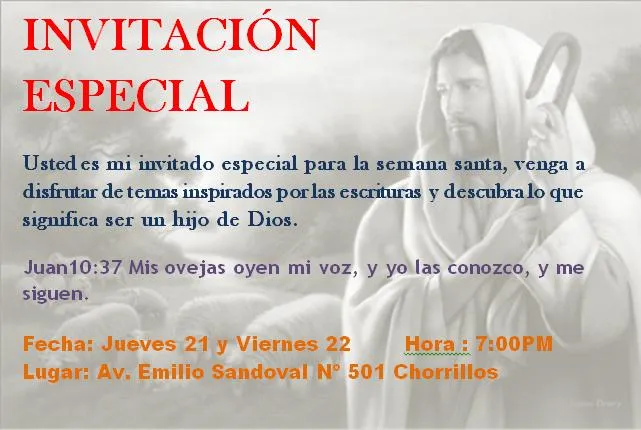 Modelos de tarjetas de invitación para reuniones cristianas - Imagui