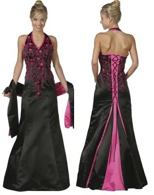Modelos de vestidos emo para fiesta de quince en fucsia y negro ...