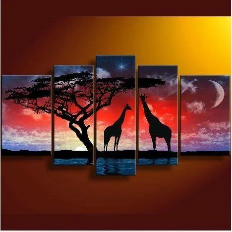 Moderna ABSTACT pintura al óleo 100% pintado a mano del paisaje de ...