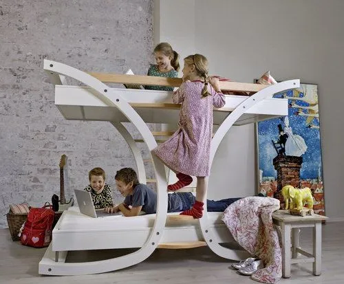 Moderna Cama y Litera para Niños Wave | Casa Original Moderna Cama y Litera para Niños Wave | Casa Original