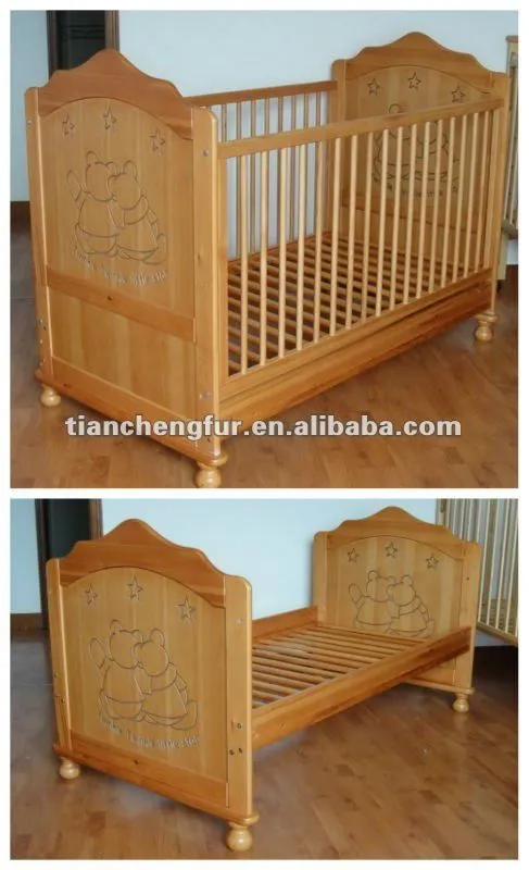 Modelos de cama cuna para bebés de madera - Imagui