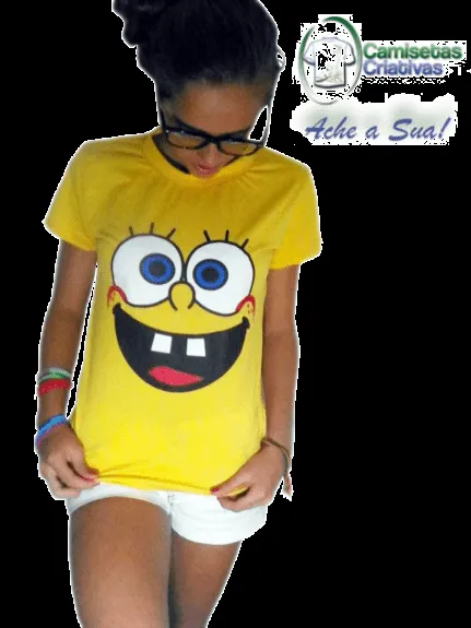 Modinhas *-*: Blusas do bob esponja feminina
