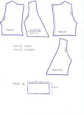 La biblioteca silvestre: Patrón Nancy vestido escote cruzado