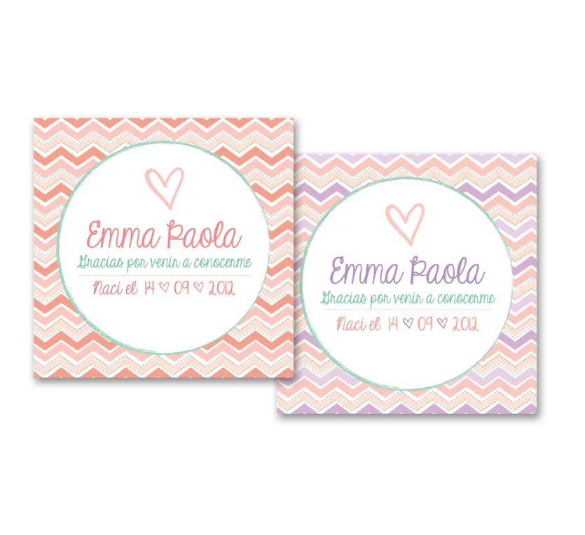 moimoi diseño: Tarjetas Bienvenida de recuerdo por nacimiento - Niña moimoi diseño: Tarjetas Bienvenida de recuerdo por nacimiento - Niña