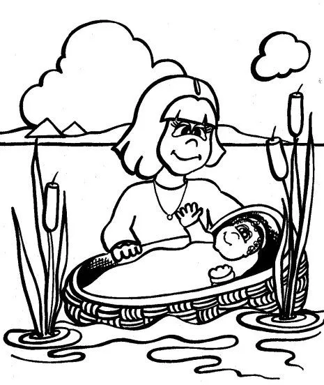 Moises para bebés para colorear - Imagui
