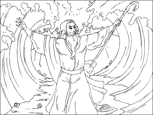 Dibujo de moises para pintar - Imagui
