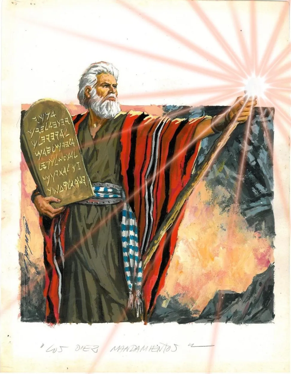 Moisés (Moses) en Los diez mandamientos / The ten commandments por Antonio Bernal , in Vicente B.'s BERNAL , ANTONIO : JOYAS LITERARIAS O ASÍ Comic Art Gallery Room Moisés (Moses) en Los diez mandamientos / The ten commandments por Antonio Bernal , in Vicente B.'s BERNAL , ANTONIO : JOYAS LITERARIAS O ASÍ Comic Art Gallery Room