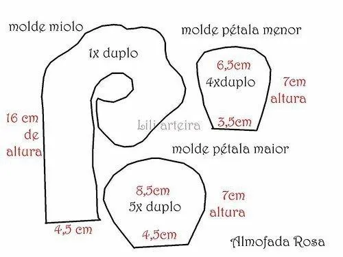 Cojin en forma de flor moldes - Imagui