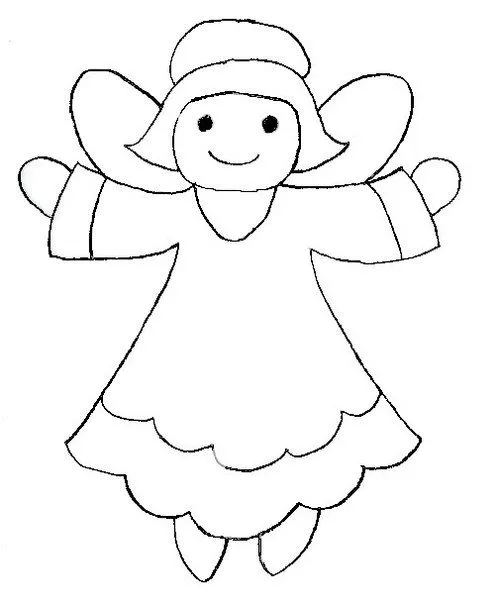 Molde para hacer angeles de fieltro para navidad