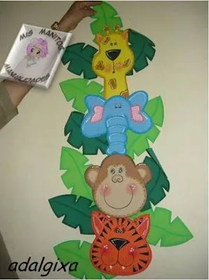 Animales de selva en foami - Imagui