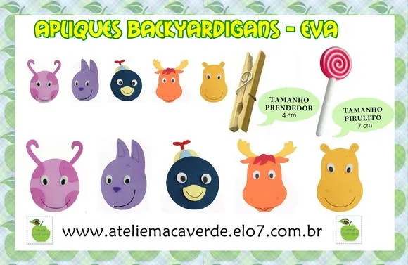 MOLDE APLIQUES BACKYARDIGANS | Ateliê Maçã Verde | Elo7 MOLDE APLIQUES BACKYARDIGANS | Ateliê Maçã Verde | Elo7