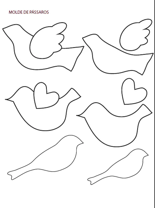 Moldes de pájaros para imprimir - Imagui